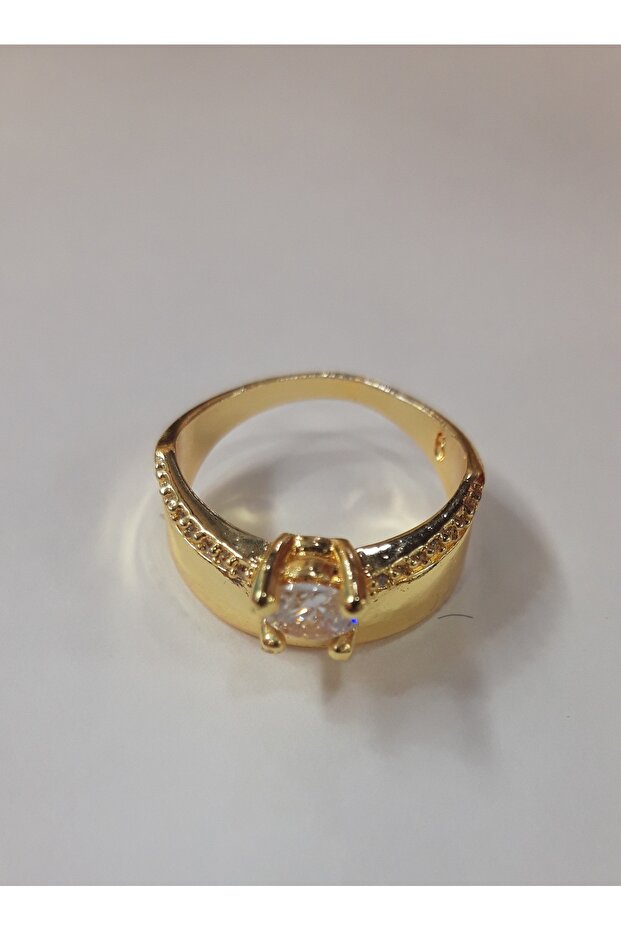 خاتم زواج مرصع بالأحجار الكريمة، موديل قابل للتعديل - 2