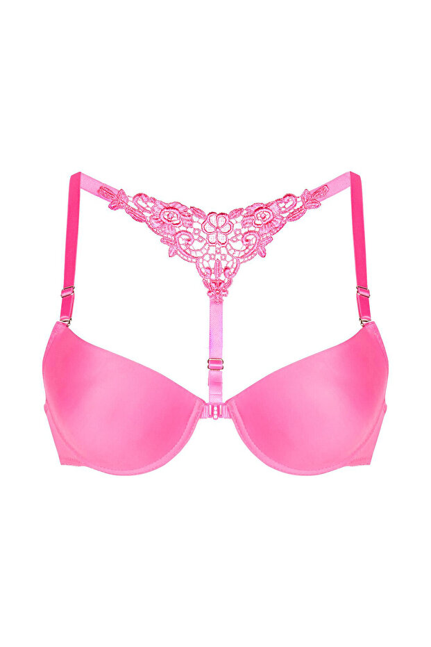 حمالة صدر مدعومة باللون الوردي - 1