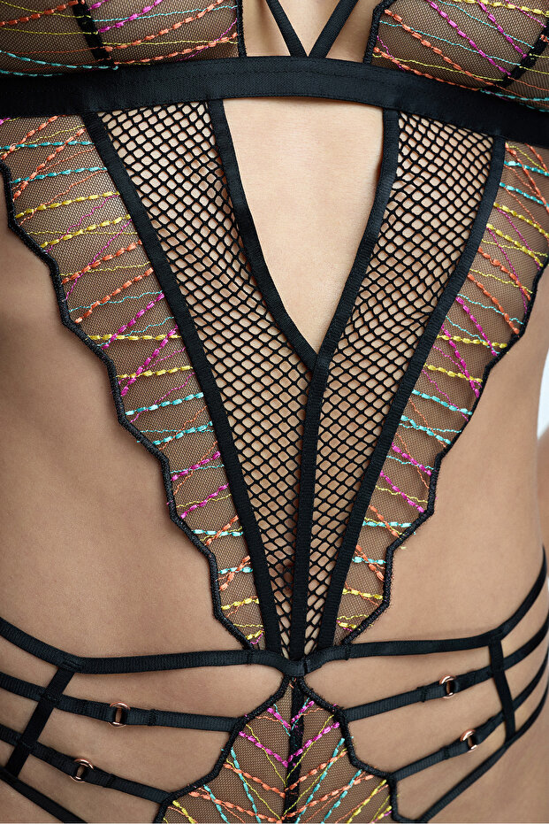 Siyah Ader Bodysuit - 3