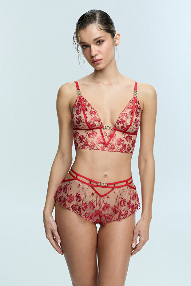 Parlak Kırmızı Rhea Şort - 1