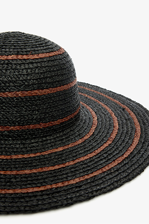 Hermona Black Straw Hat - 3