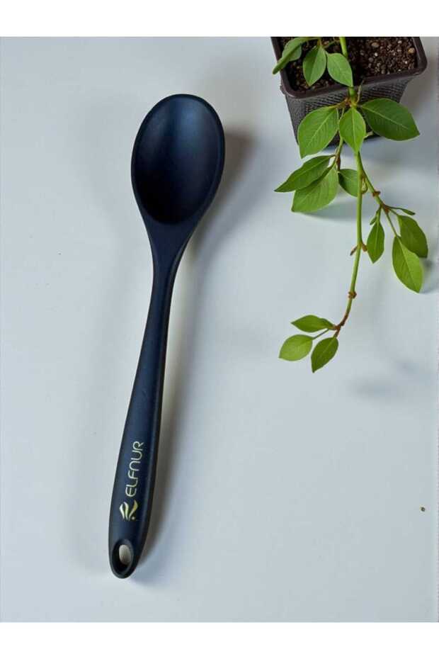 Hard Tipped Heat Resistant Fireproof Non-Stick Silicone Food Serving Spoon _1 Piece