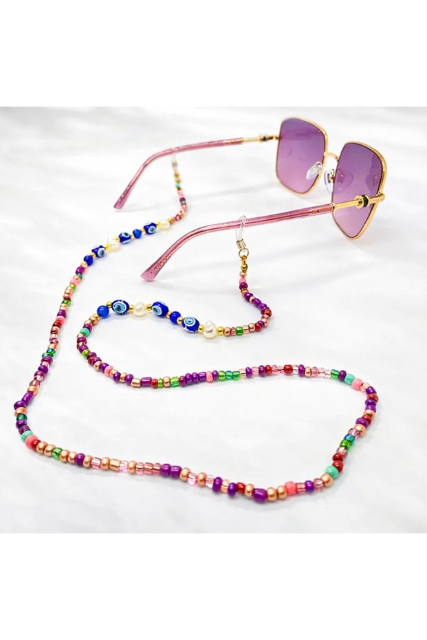 EVIL EYE DETAIL COLORFUL Beaded GLASSES STRING