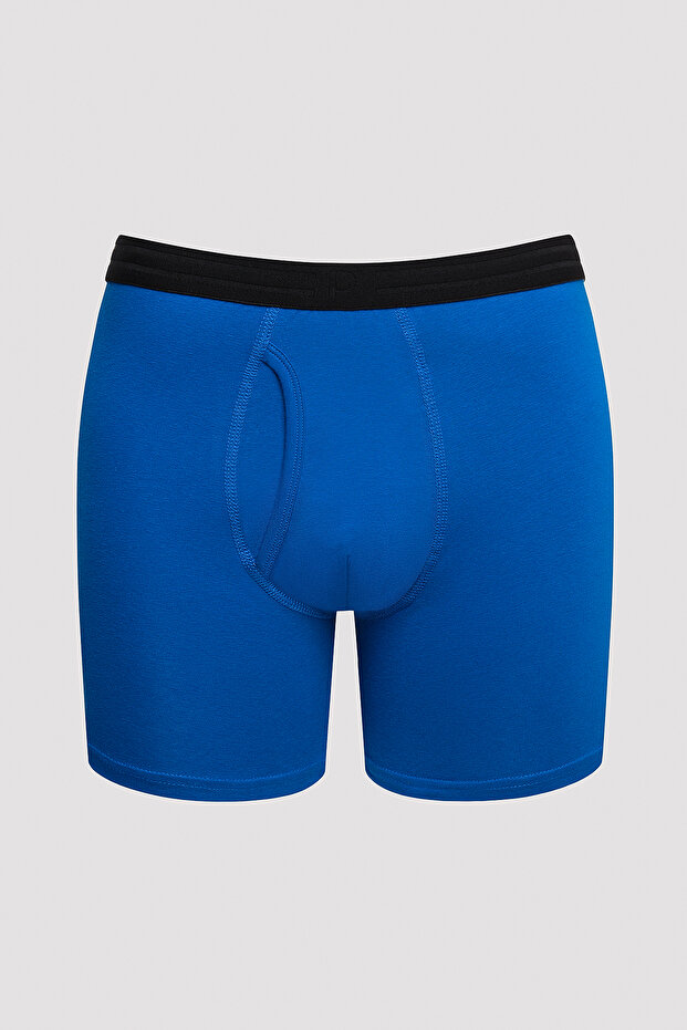 Erkek Pamuklu Basic Çok Renkli 3lü Boxer - 3