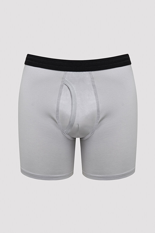 Erkek Pamuklu Basic Çok Renkli 3lü Boxer - 2