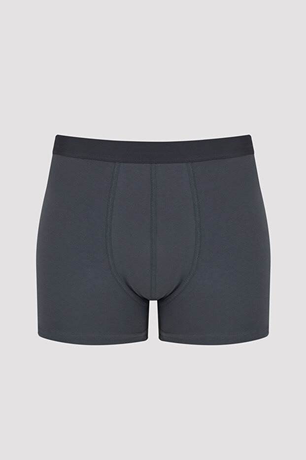 Erkek Basic Tripple 3'lü Antrasit Boxer - 5