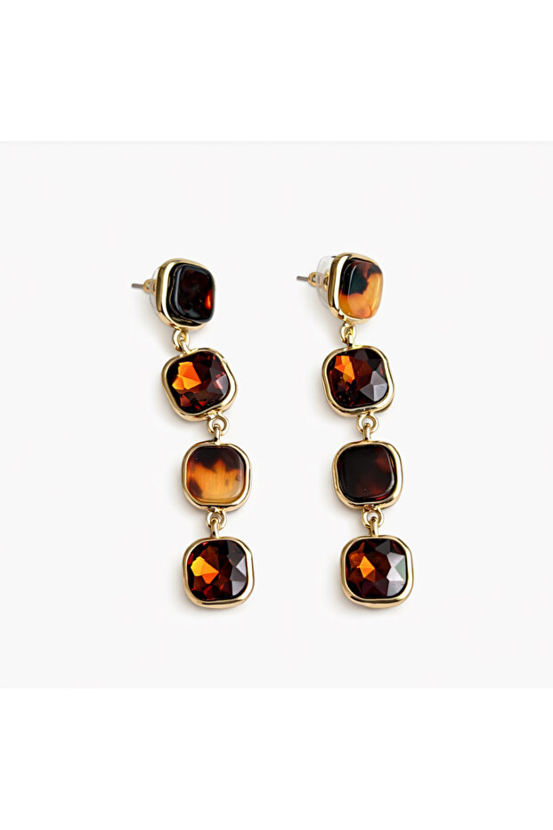 Stone Dangle Earrings - 2