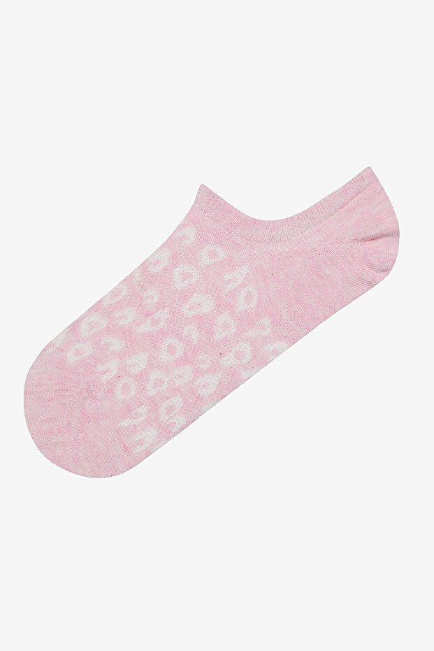 Soft Leopard 3lü Sneaker Çorap - 4