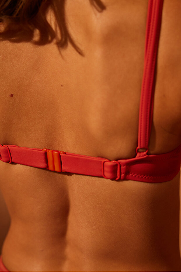 Basic Balenli Tarçın Rengi Bikini Üstü - 4