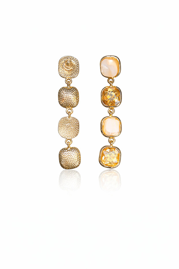 أقراط متدلية مرصعة بالأحجار - 3