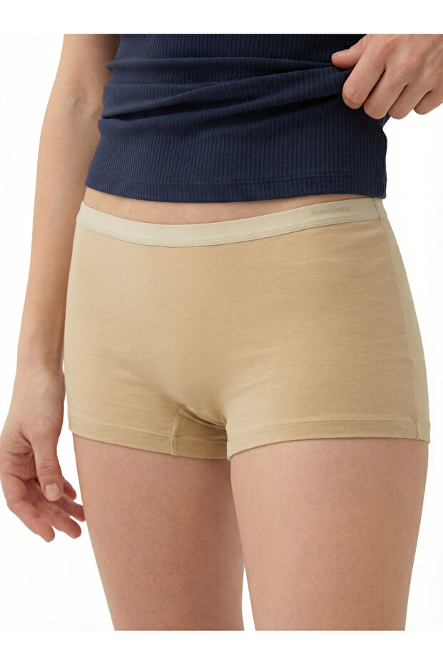 1301-kadın Bej Essential Boxer - 1