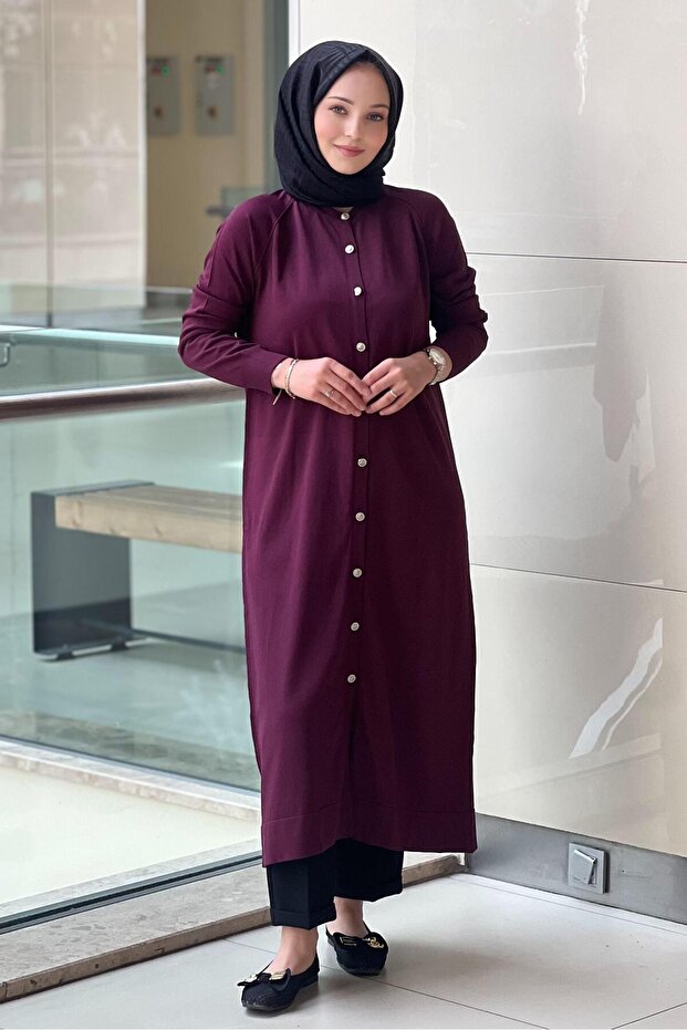 Basic Uzun Merserize Hırka - 3