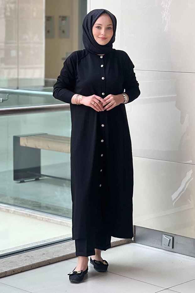 Basic Uzun Merserize Hırka - 2