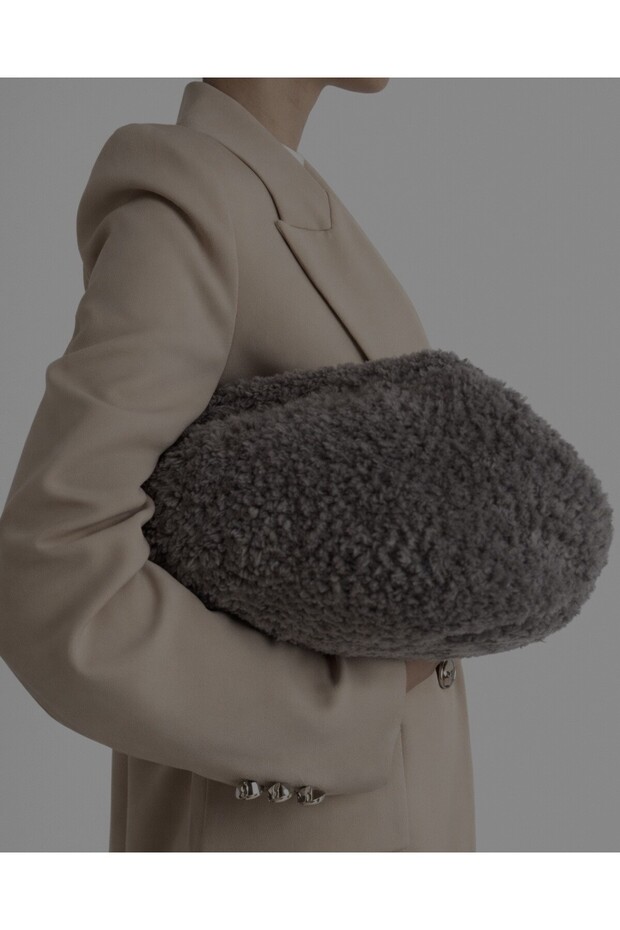 Gray Teddy Handbag - 4