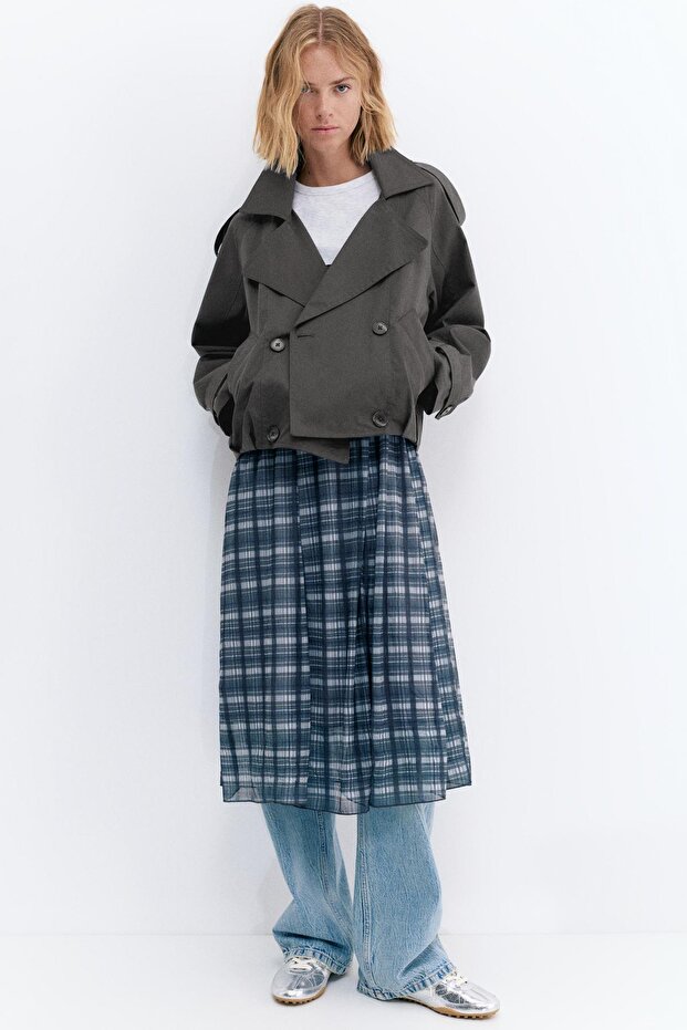 Kısa balon trençkot - 5