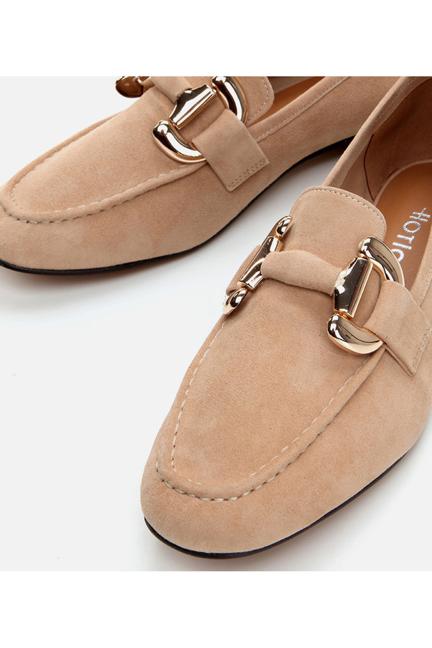Kadın Deri Taba Loafer - 4