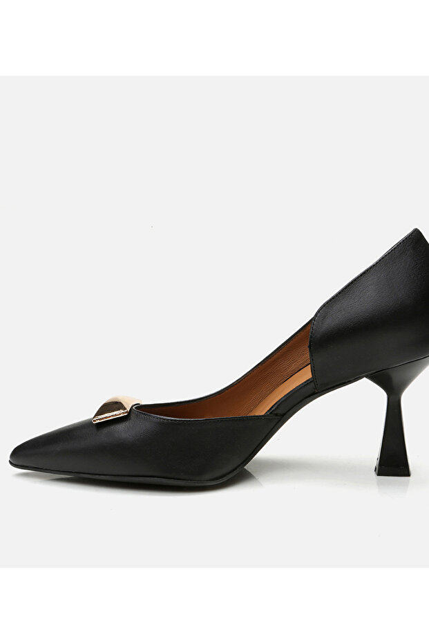 Kadın Deri Siyah Stiletto - 5