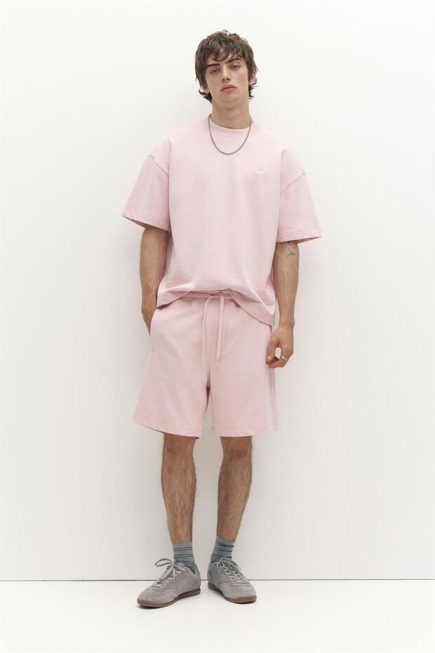Logolu jogger bermuda şort - 2