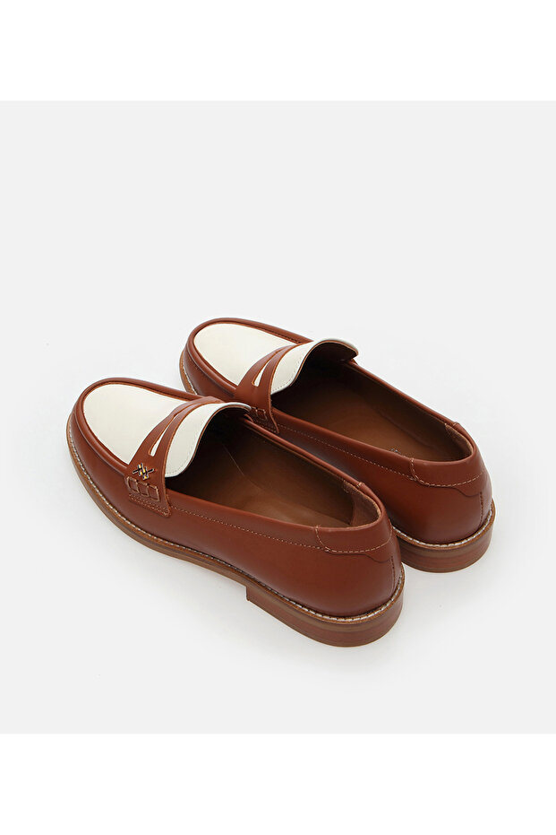 Kadın Deri Taba Loafer - 5