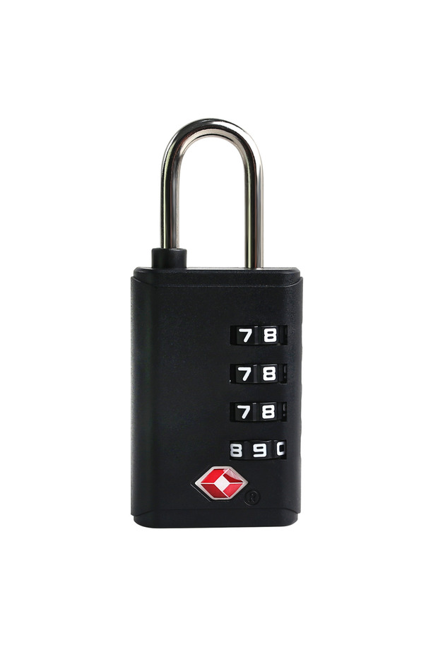 black Portable Padlock Tsa Customs Lock 4 Dial Digit Combination Lock Anti-Theft Lock Safely Code Lo