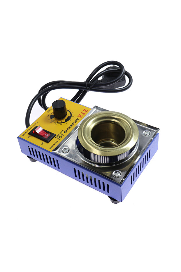 220V-21B(1PCS) 220V Adjustable Temperature Tin Melting Furnace Stove Pot Tools EU Plug 160W