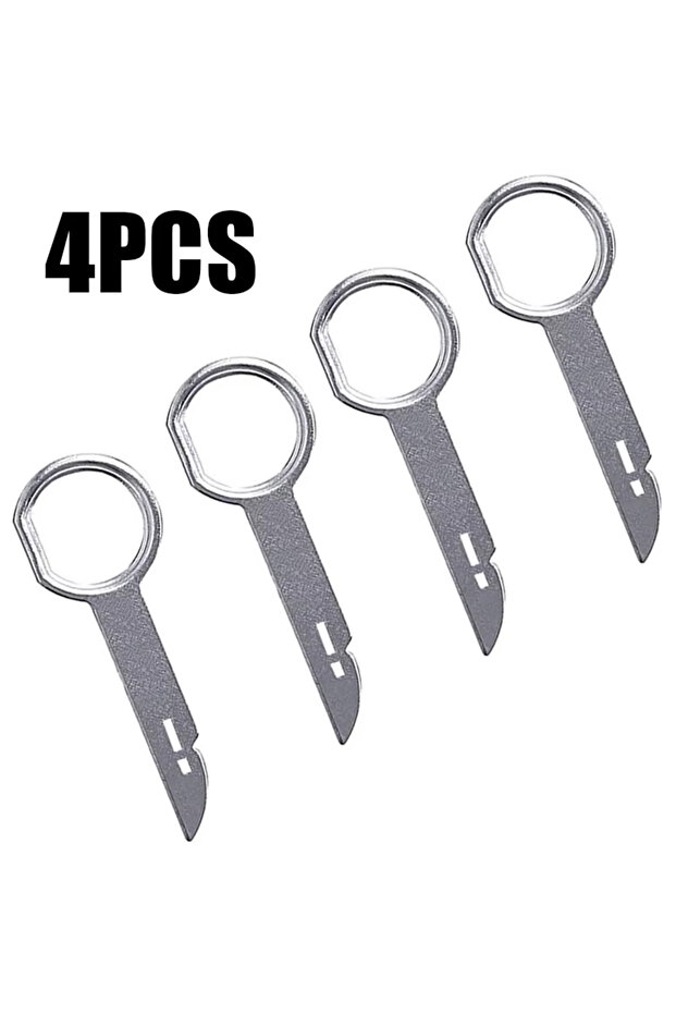 Silver x4 Car Radio Removal Tool Stereo Key Useful Radio Stereo Release Removal Install Tool Car Rep