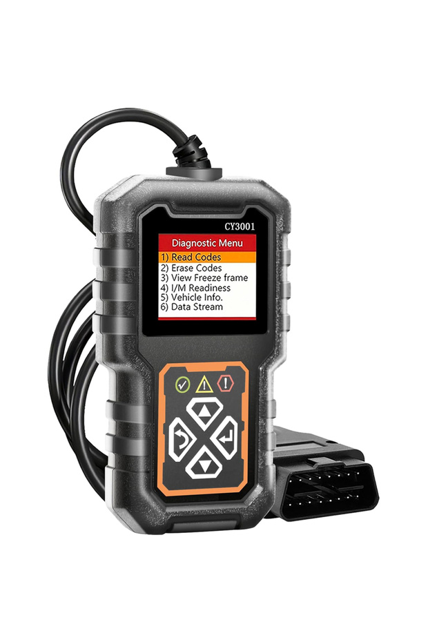 جهاز فحص أعطال السيارات CY3001 OBD2 - قارئ رموز أعطال المحرك، يدعم 6 لغات، عرض بيانات تدفق البيانات - 1
