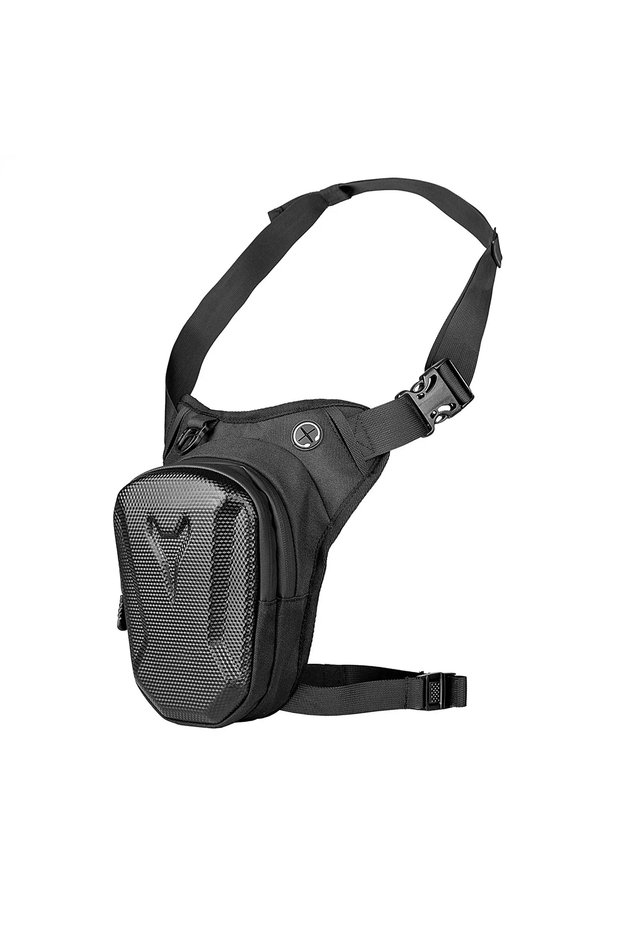 no logo HOMEFISH Motorcycle Leg Side Bag EVA Hard Shell Outdoor Casual Waist Bags Motorbike Mobile P