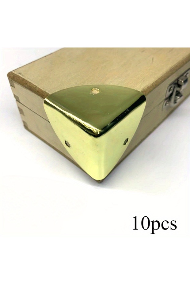 golden 10 Pcs Metal Sheet Corner Wrapping- Gift Box Corner Wrapping Bag Corner Protection Hardware T
