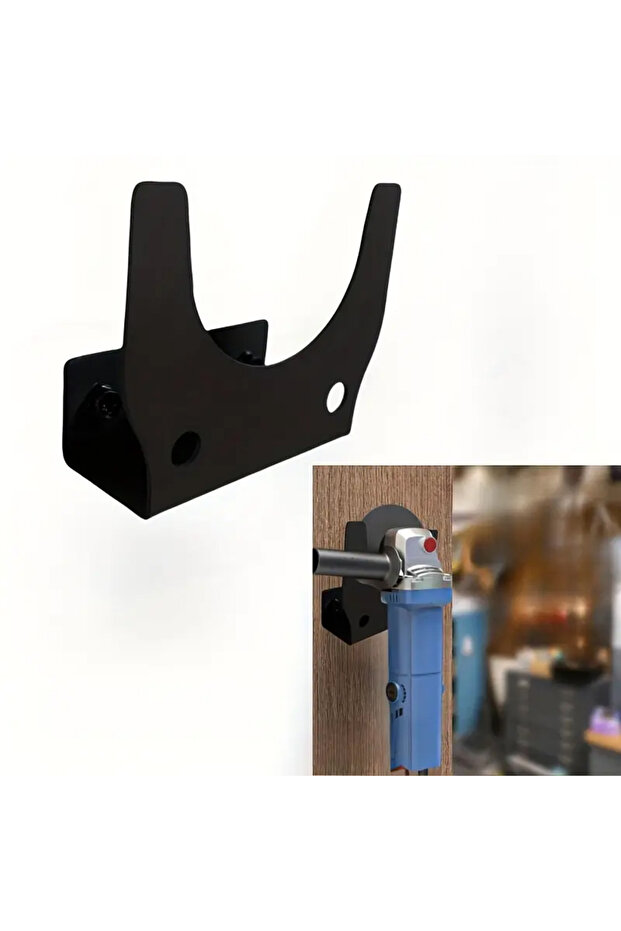 خطاف واحد لأدوات كهربائية، خطاف مثبت على الحائط، حامل تخزين لطاحونة الزاوية، حامل تخزين لأدوات المرآب - 3