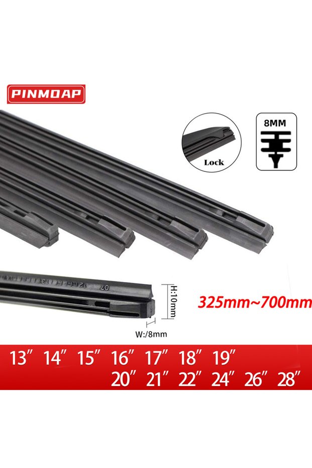 26 inch (650mm) 1PC Car Windshield Wiper Blade Filling Strip Natural Strip Suitable For 3-Stage Wip