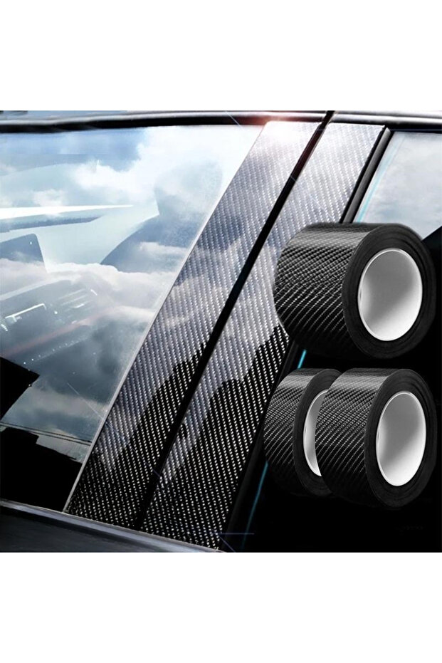 5cmX1m 3D Carbon Fiber Car Sticker Protector Strip Car Door Sill Side Mirror Anti Scratch tape Water