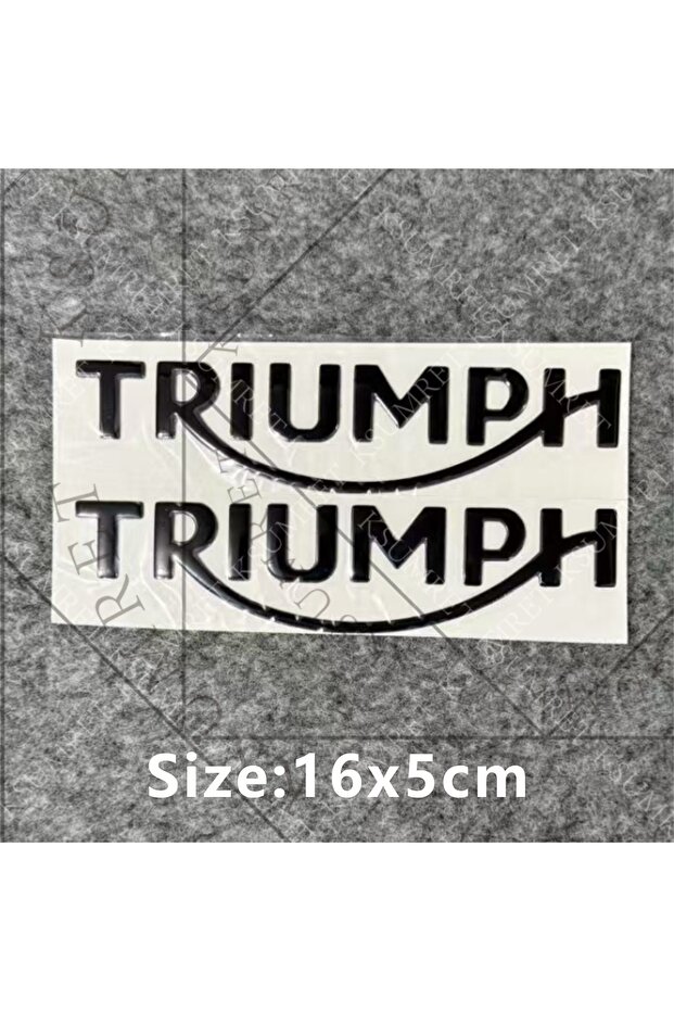 ملصق أسود لشعار Triumph ثلاثي الأبعاد، ملصق دراجة نارية، شعار خزان الوقود