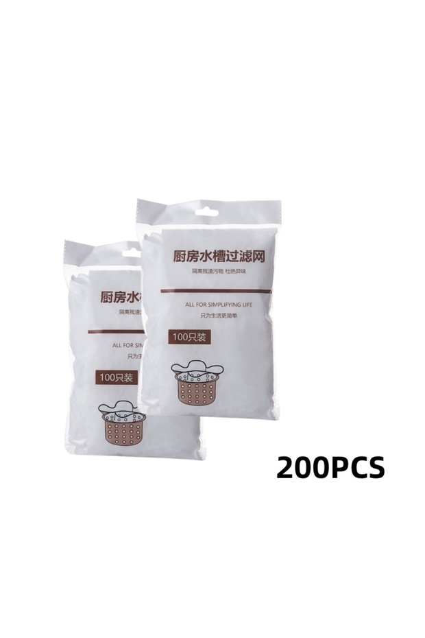 200pcs 100/500pcs Disposable Sink Filter Mesh Bags Kitchen Sink Strainer Drain Hole Anti-blocking Ga