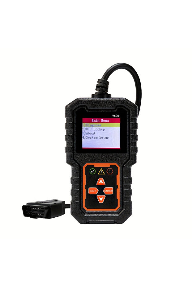 ماسح ضوئي احترافي أسود V600 لقراءة أكواد OBD2، قارئ ومسح أكواد المحرك، جهاز اختبار جهد البطارية، OBDI - 1