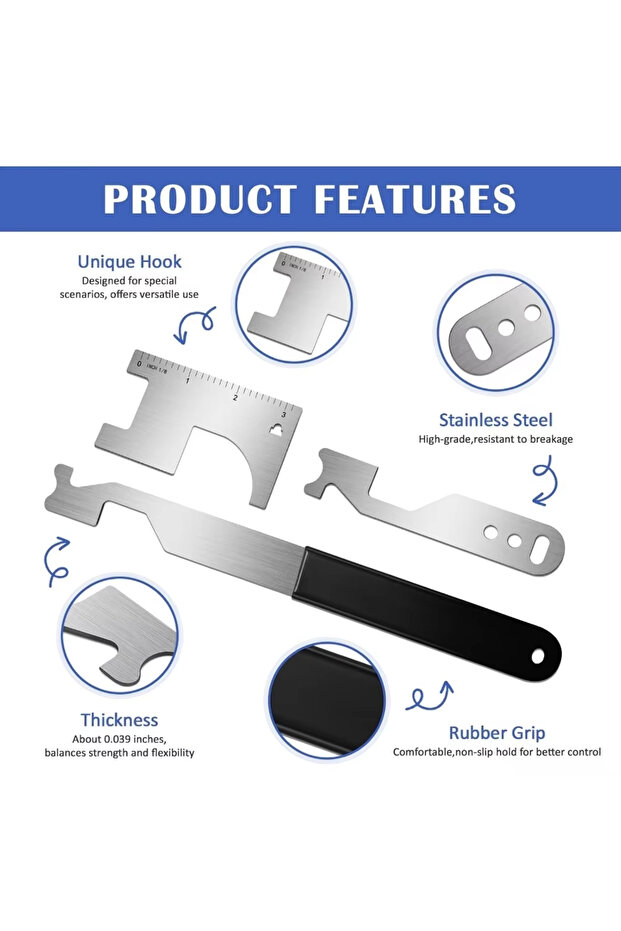 مجموعة أدوات رجال الإطفاء: 5 أدوات فك متعددة الوظائف من الفولاذ الزنبركي - 4