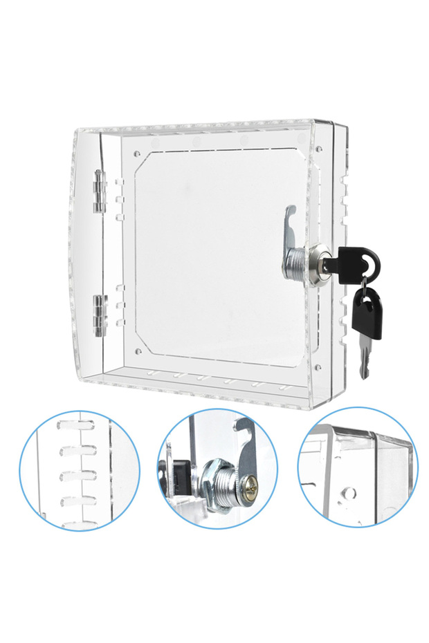 Transparent Thermostat Cover With Lock Acrylic Thermostat Lock Box With 2 Keys Ac Lock Box Cover ...