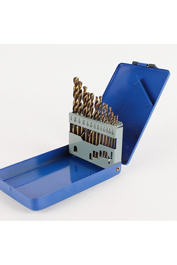 13pcs blue M35 13 Pcs Cobalt Titanium Drill Bit Set High Speed Steel Twist Drill Bits for Metal Cast