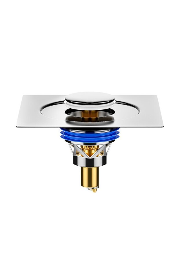 Plastic core Brass Foot-Controlled Square Floor Drain Bathroom Anti-Odor and Insect-Proof Floor Filt