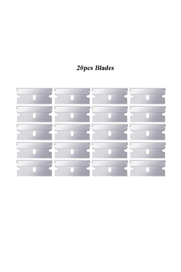 20pcs Car Paint Decals Scraper Razor Blades Glass Glue Sticker Remover Replacement Blades Carbon Ste
