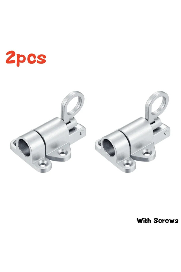 Black 4pcs 2/4Pcs Aluminum Alloy Spring Door Bolt Lock,Automatic & Self-closing Security,Durable Bo