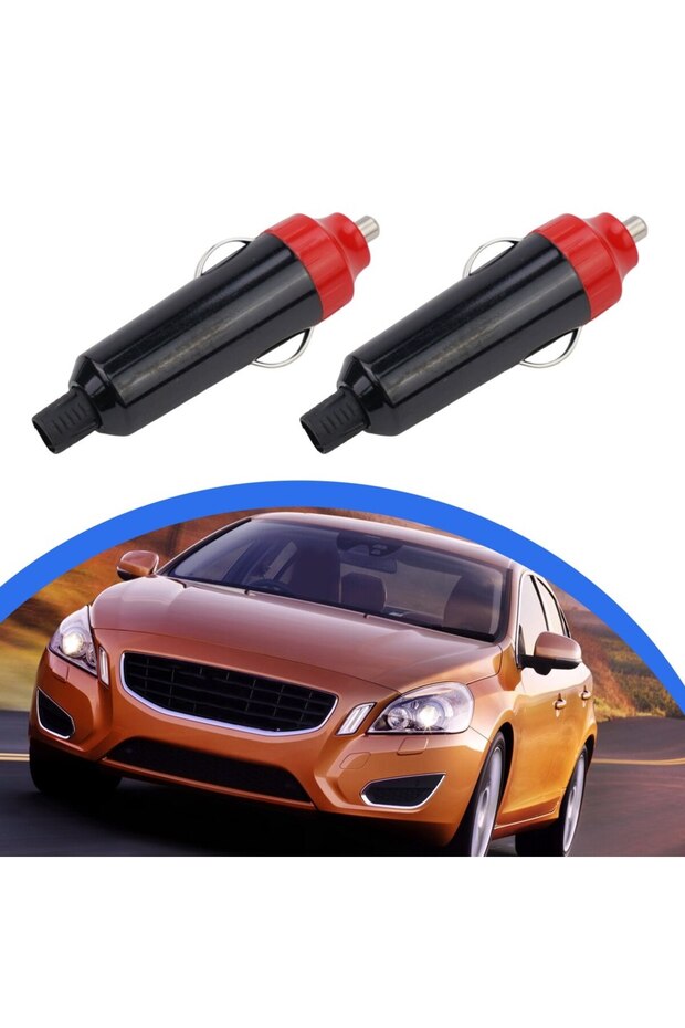 موصلات ولاعة سجائر السيارة (قطعتان) DC12V/24V مقاومة للماء، ولاعة سجائر سيارة ذكر.