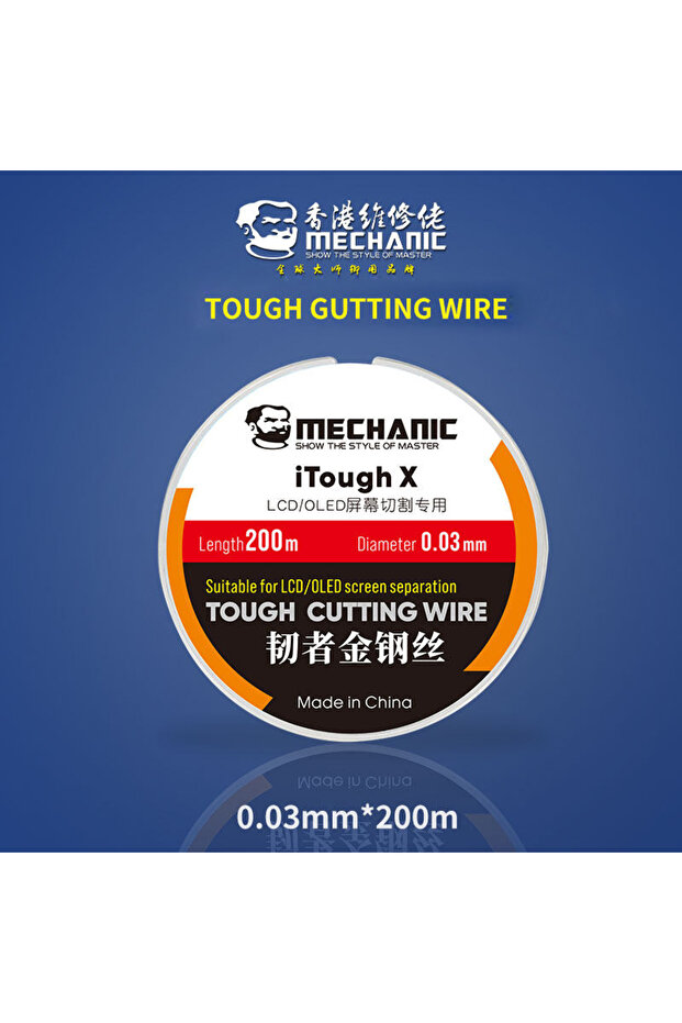 MECHANIC 0.03mm MECHANIC High Hardness Special Steel Cutting Wire for Mobile Phone LCD Screen Separa