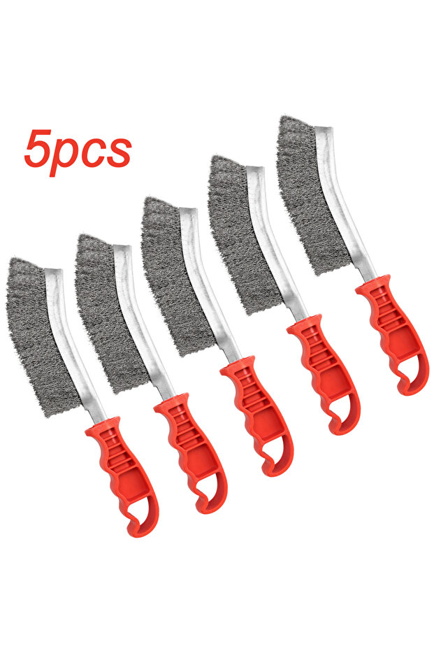 5pcs Multi-function Tool Wire Brush Metal Rust Removal Roller Brush Polishing Barbecue Cleaning Brus