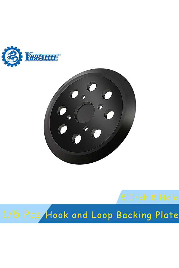 1 pcs 5 Inch 8 Hole Hook and Loop Backing Plate 1/5 Pcs Replacement Sanding Pad for Ridgid R2600 Cra