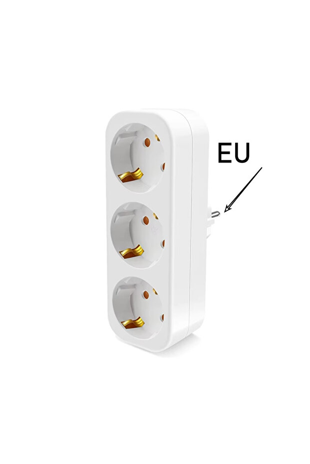 EU CT01 White Wall Mount Socket EU Standard Electrical Outlett Ground Vintage Surface Power Socket P