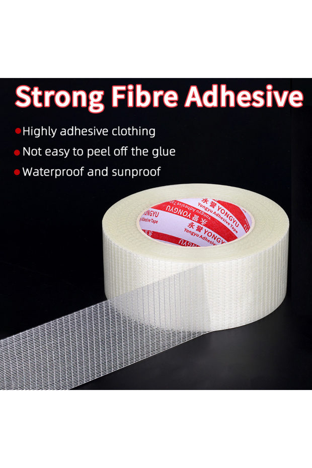 30mm 25M Single-sided Fiberglass Filament Tape Lithium Battery Insulation Wrap Fiberglass Tape Home