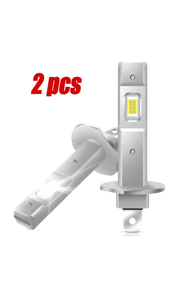 مصابيح LED H1 سهلة التركيب (قطعتان) - مصابيح أمامية للسيارة H1 LED متوافقة مع نظام CANBUS - إضاءة عالية السطوع 1000000 لومن