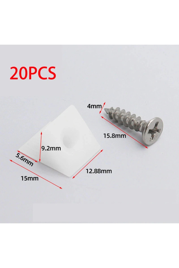 20pcs 20/40/60/80pcs Drawer Wedges With Screws For Bottom Support Plastic Repair Cabinets Bookshelve