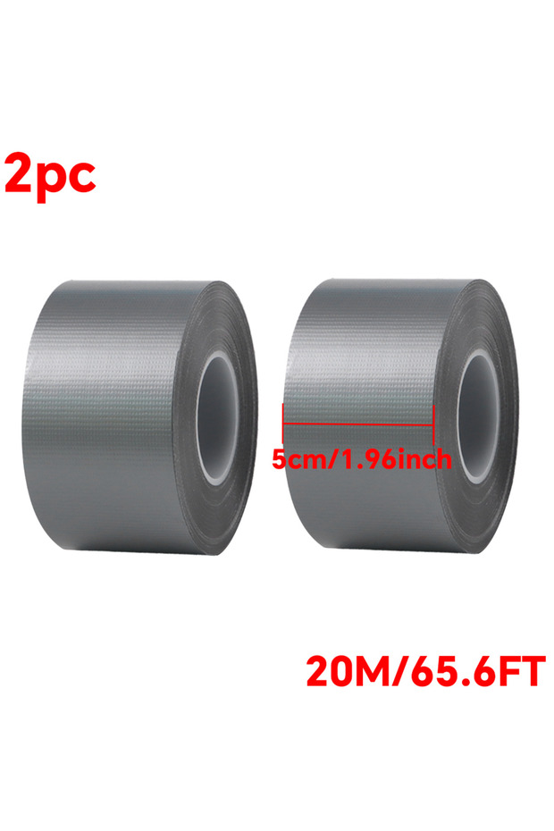 grey 50mmx20mx2pc Duct Tape Heavy Duty Waterproof Silver, Strong Adhesive Duct Tape No Residue Bulk
